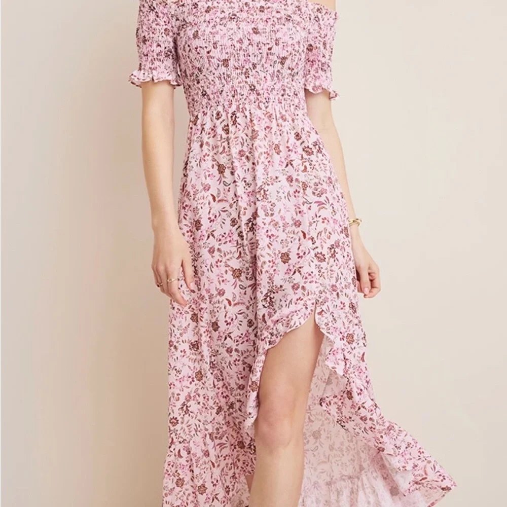 ✨ Perdita Off Shoulder Floral Maxi Dress – Size Medium – Lavender – EUC - Picture 1 of 5